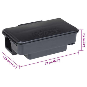 Παγίδες ποντικιών 12 τεμάχια Μαύρο 22x12,5x7,5 εκ.