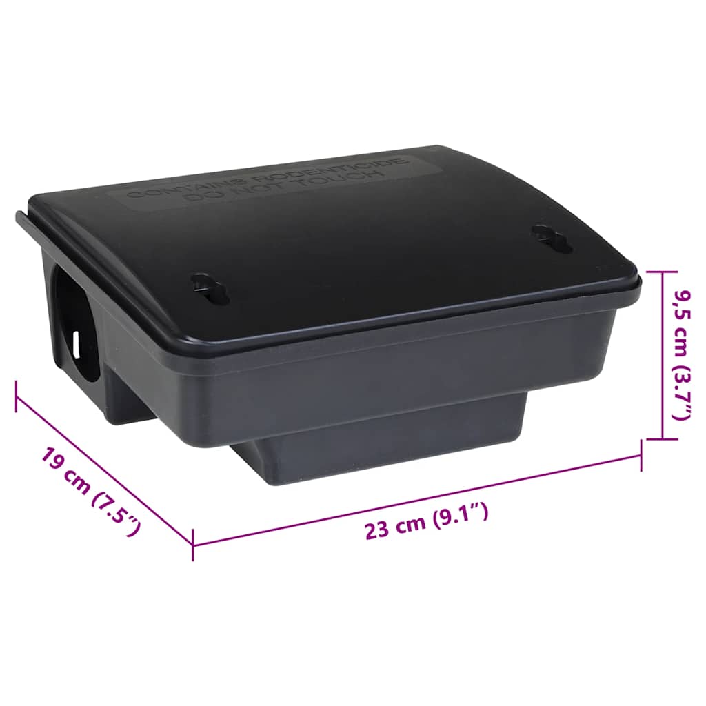 Ποντικοπαγίδες 4 τεμ. Μαύρες 23x19x9,5 εκ. - Pakobazaar