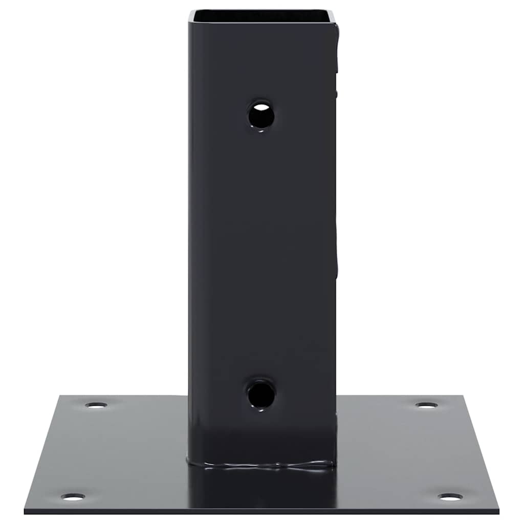 Βάσεις στύλων τετράγωνες 12 τεμάχια Χάλυβας με επικάλυψη σκόνης - Pakobazaar