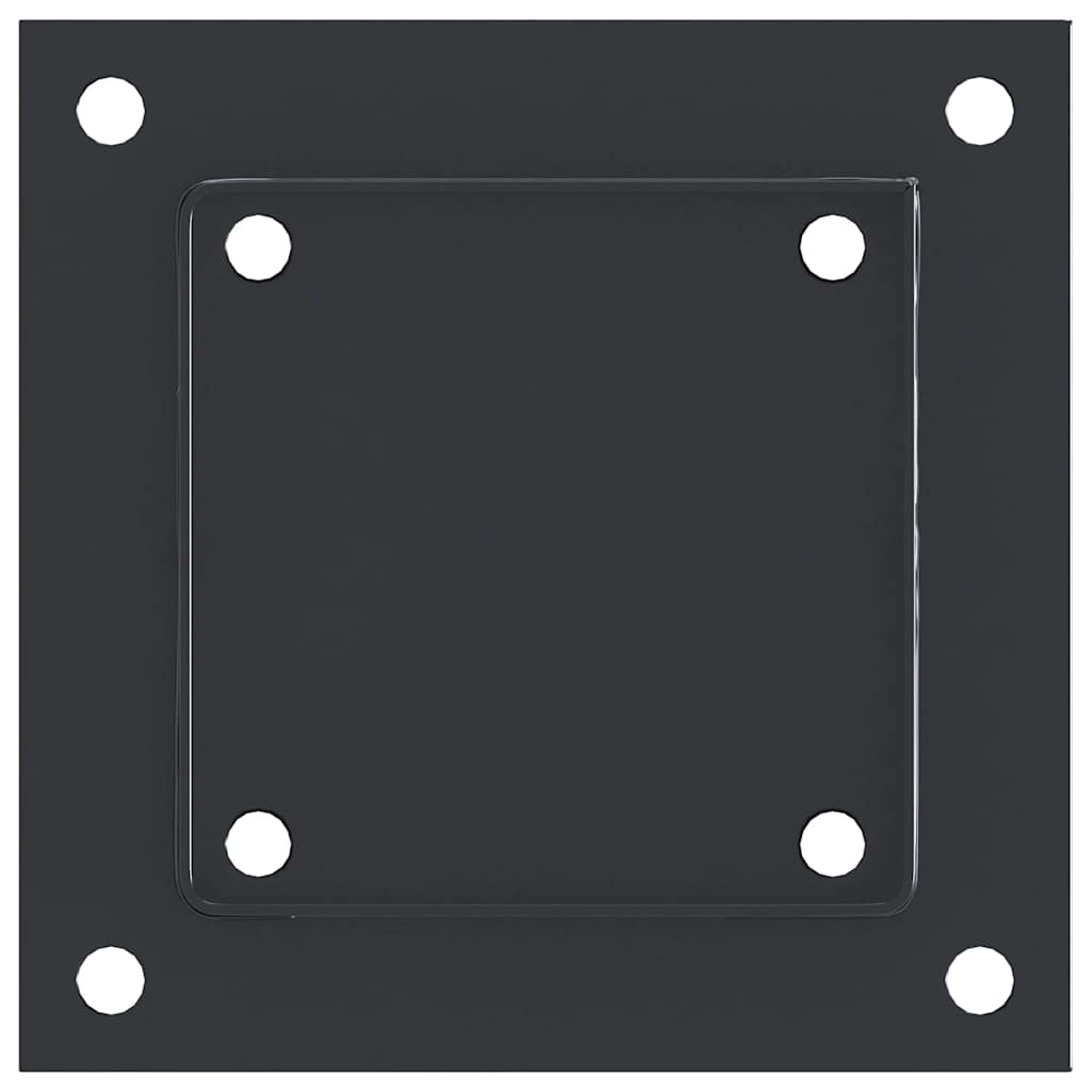 Βάσεις στύλων τετράγωνες 4 τεμάχια Χάλυβας με επικάλυψη σκόνης