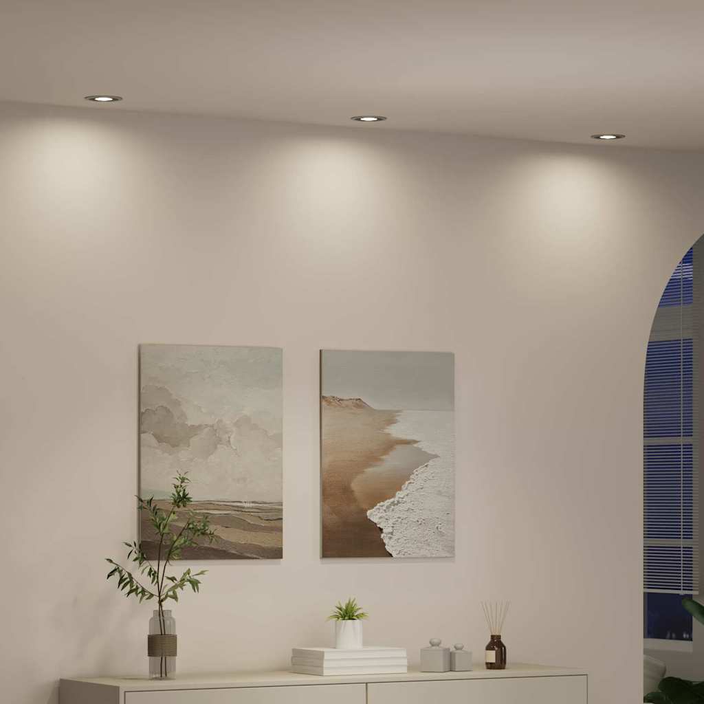 Σποτ 6 pcs Ασημί 9 x 9 x 2 εκ. Αλουμίνιο - Pakobazaar