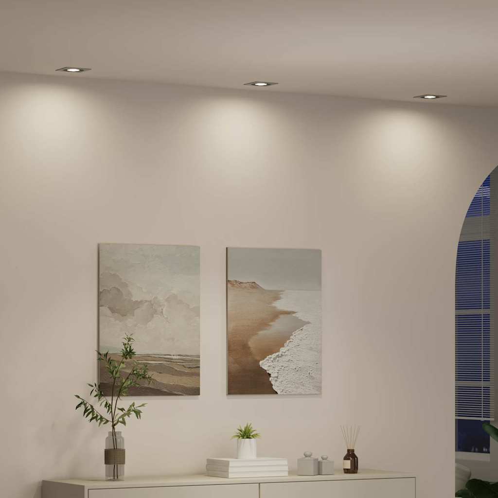 Σποτ 6 pcs Ασημί 9 x 9 x 2 εκ. Αλουμίνιο - Pakobazaar