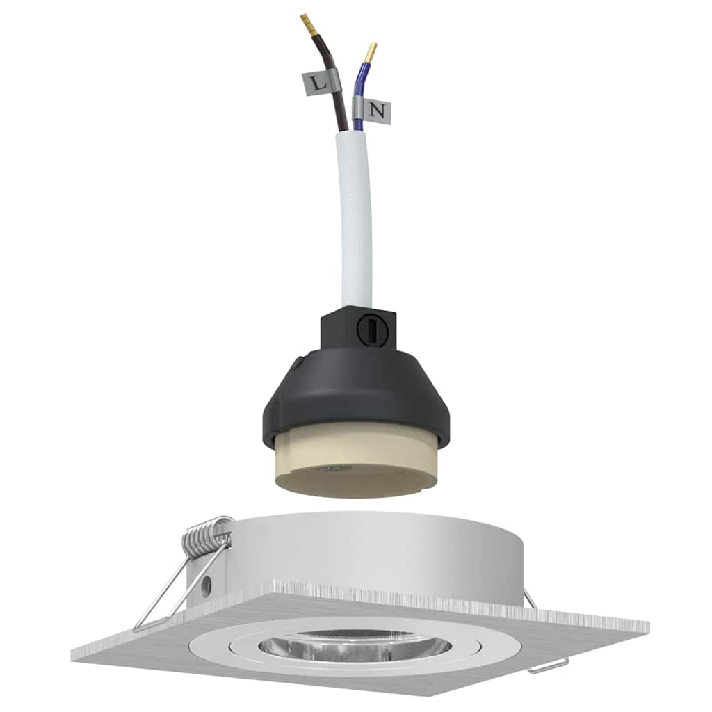 Σποτ 24 pcs Ασημί 9 x 9 x 2 εκ. Αλουμίνιο - Pakobazaar