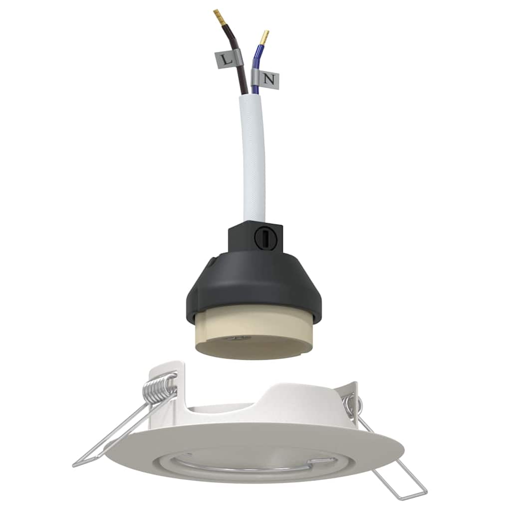 Σποτ 6 pcs Λευκό 9 x 9 x 2.5 εκ. Μέταλλο - Pakobazaar