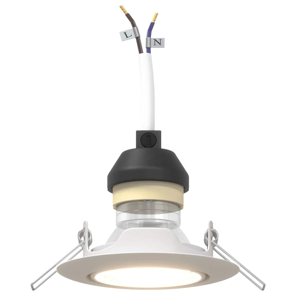 Σποτ 6 pcs Λευκό 9 x 9 x 2.5 εκ. Μέταλλο - Pakobazaar