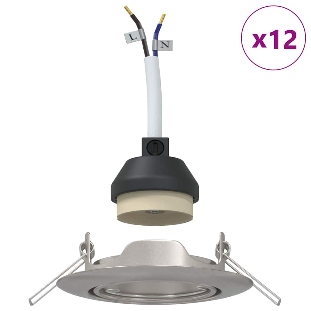 Σποτ 12 pcs Ασημί 9 x 9 x 2.5 εκ. Μέταλλο - Pakobazaar