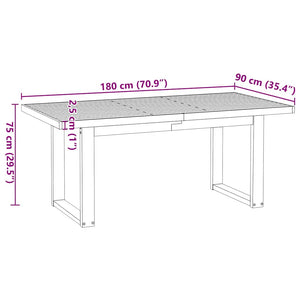 Τραπεζαρία "NOAIN" Πόδια σε σχήμα U 180x90x75 cm