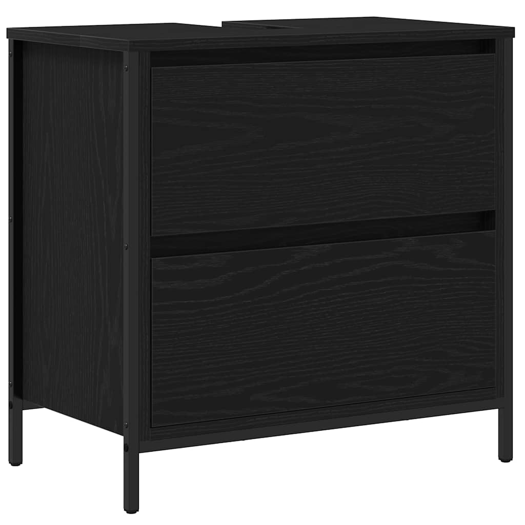 Σετ Επίπλων Μπάνιου με ράφι 5 pcs Μαύρο 76.5 x 35 x 95 εκ