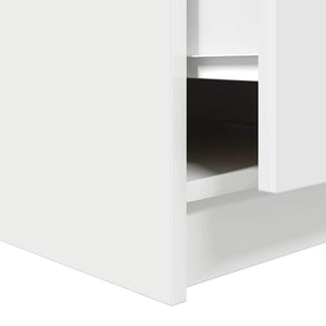 Τραπεζάκι σαλονιού με συρτάρια Λευκό 100x100x40 cm