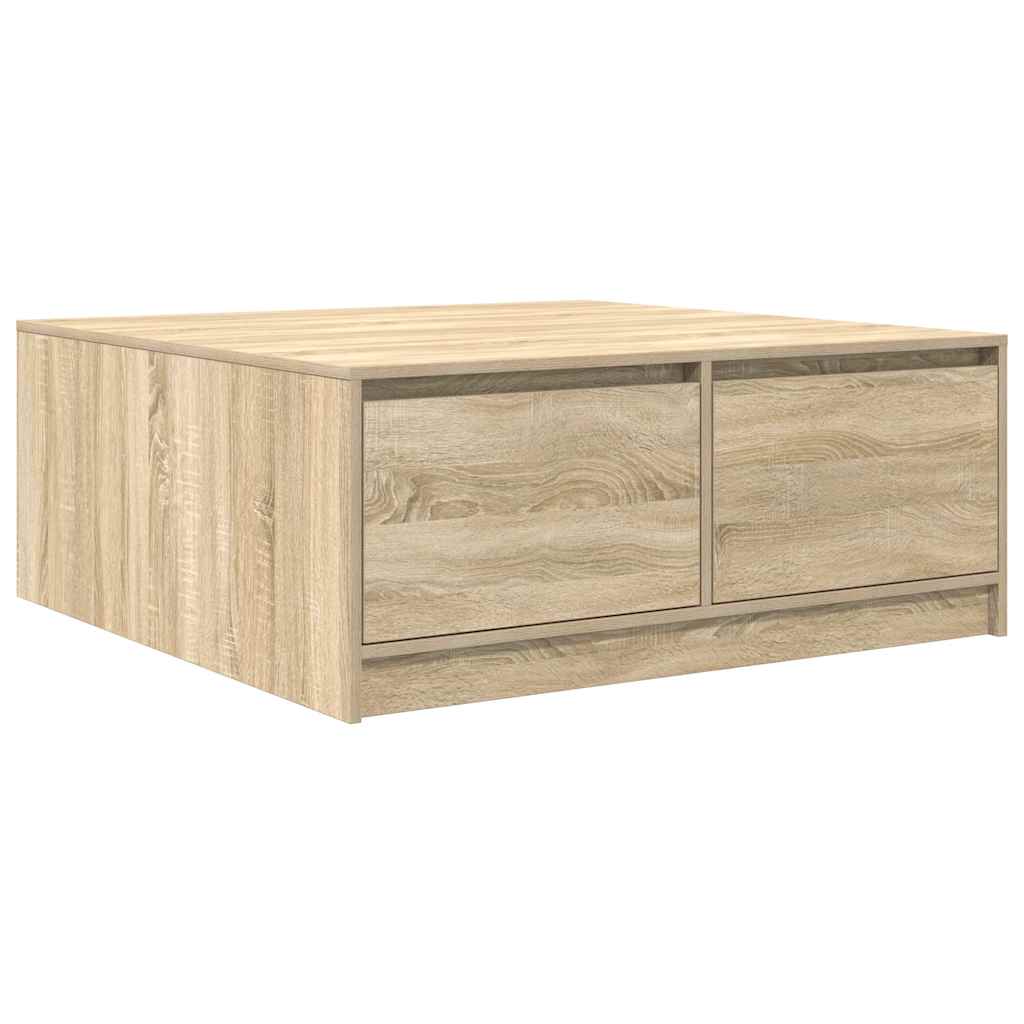Τραπεζάκι σαλονιού με συρτάρια Sonoma Δρυς 100x100x40 εκ.