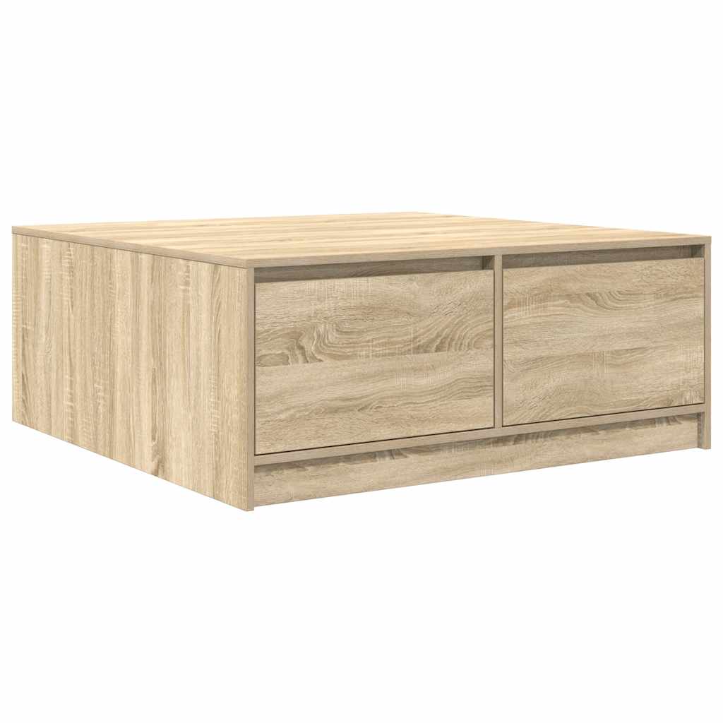 Τραπεζάκι σαλονιού με συρτάρια Sonoma Δρυς 100x100x40 εκ.