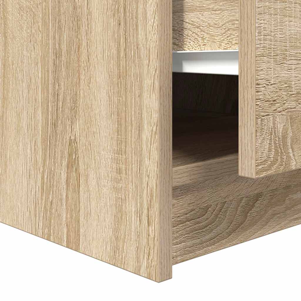 Τραπεζάκι σαλονιού με συρτάρια Sonoma Δρυς 100x100x40 εκ.