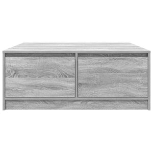 Τραπεζάκι σαλονιού με συρτάρια Γκρι Sonoma 100x100x40 εκ.