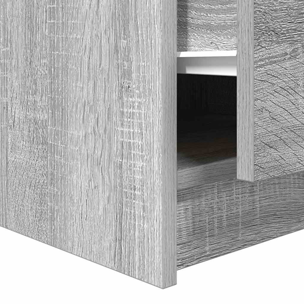 Τραπεζάκι σαλονιού με συρτάρια Γκρι Sonoma 70,5x70x40 εκ.