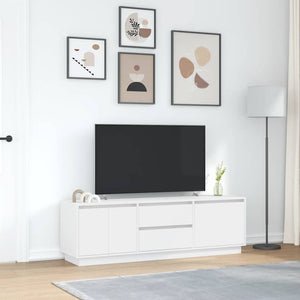 Ντουλάπι Τηλεόρασης με LED Λευκό 160,5x41x50 εκ. - Pakobazaar