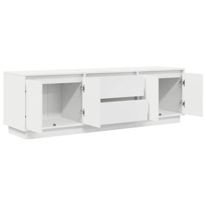 Ντουλάπι Τηλεόρασης με LED Λευκό 160,5x41x50 εκ. - Pakobazaar