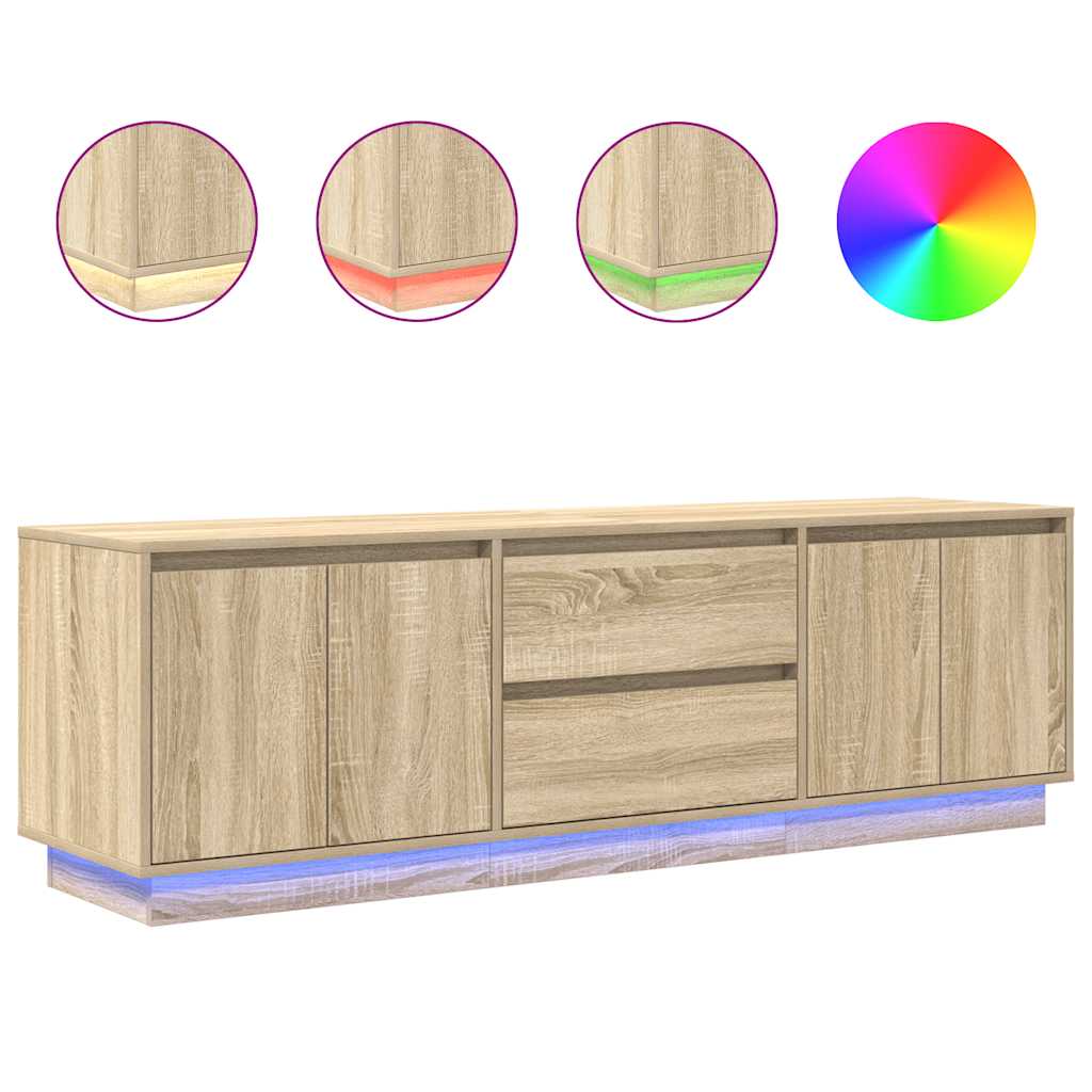 Έπιπλο Τηλεόρασης με LED Sonoma Δρυς 160,5x41x50 εκ.