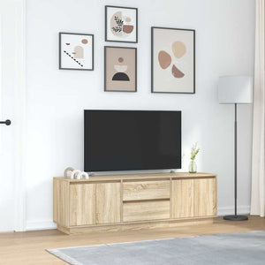 Έπιπλο Τηλεόρασης με LED Sonoma Δρυς 160,5x41x50 εκ.