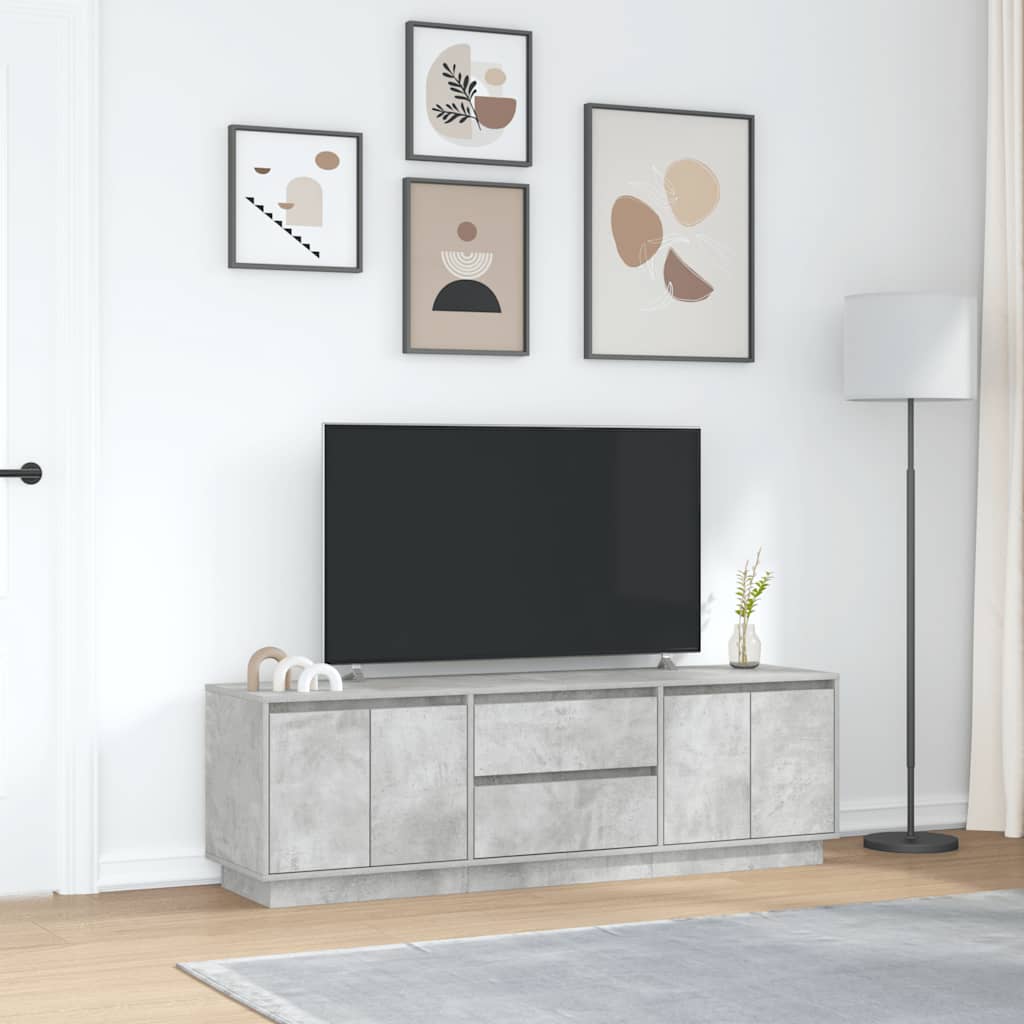 Έπιπλο Τηλεόρασης με LED Γκρι Σκυροδέματος 160,5x41x50 εκ.