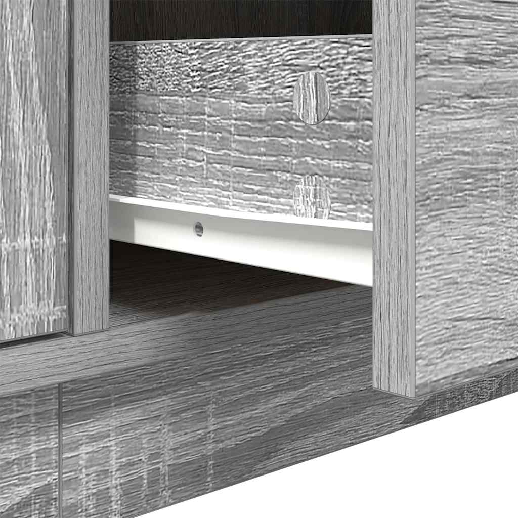 Έπιπλο Τηλεόρασης με LED Γκρι Sonoma 193,5x41x50 εκ.