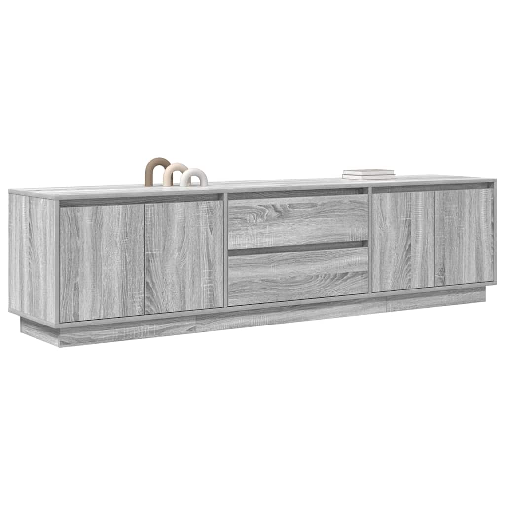 Έπιπλο Τηλεόρασης με LED Γκρι Sonoma 193,5x41x50 εκ. - Pakobazaar