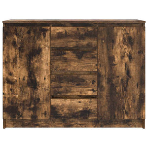 Συρταριέρα με Συρτάρια Καπνιστή Δρυς 100,5x35x76 εκ. Επεξ. Ξύλο