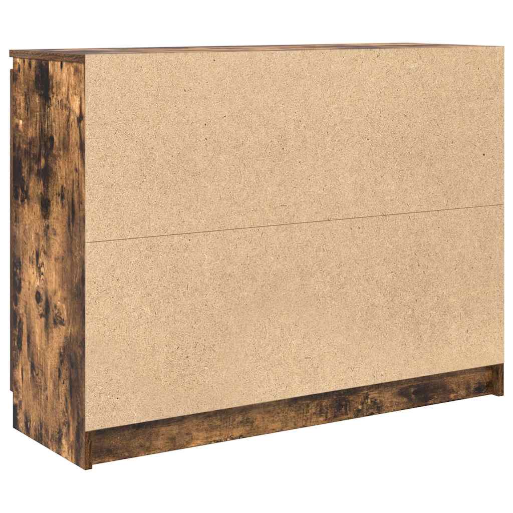 Συρταριέρα με Συρτάρια Καπνιστή Δρυς 100,5x35x76 εκ. Επεξ. Ξύλο