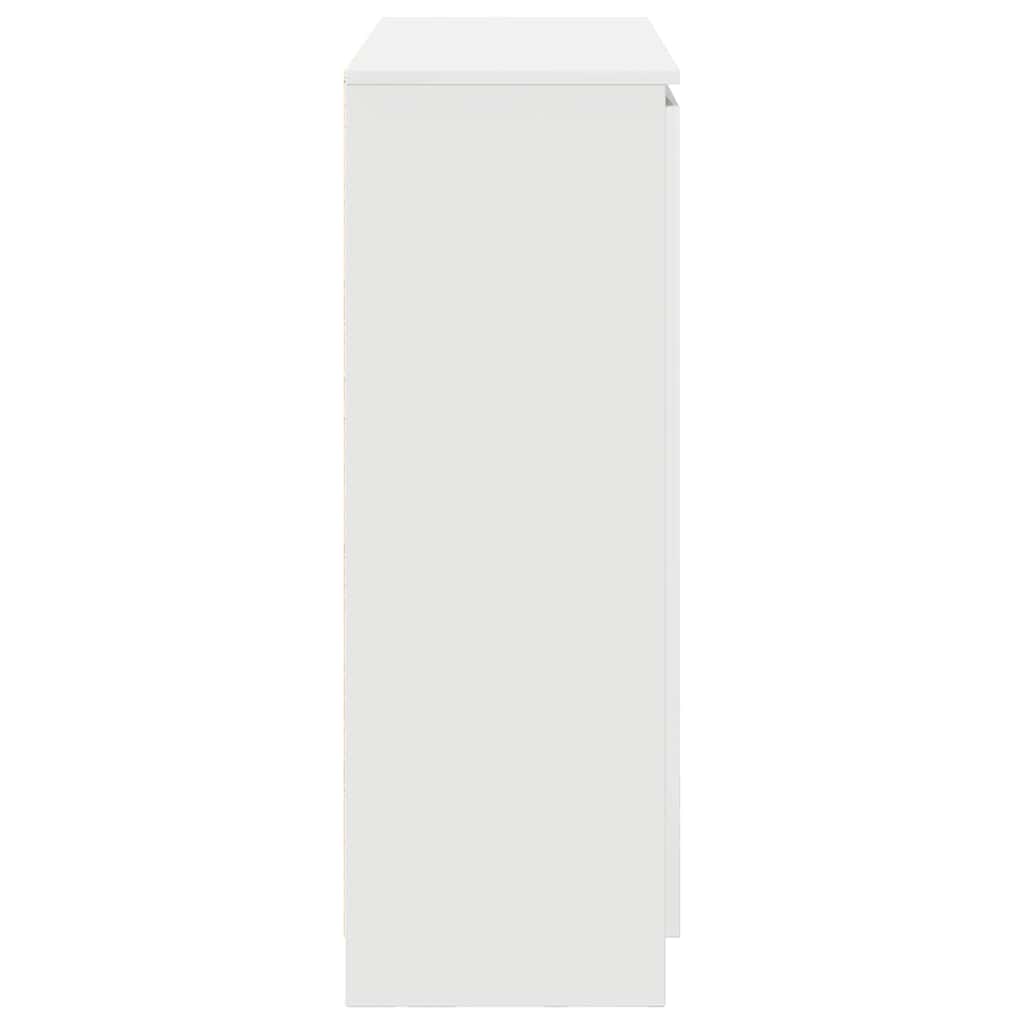 Συρταριέρα με Συρτάρια Λευκή 100,5x35x98,5 εκ. από Επεξ. Ξύλο - Pakobazaar