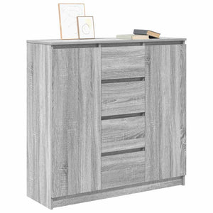 Συρταριέρα με Συρτάρια Γκρι Sonoma 100,5x35x98,5 εκ. Επεξ. Ξύλο