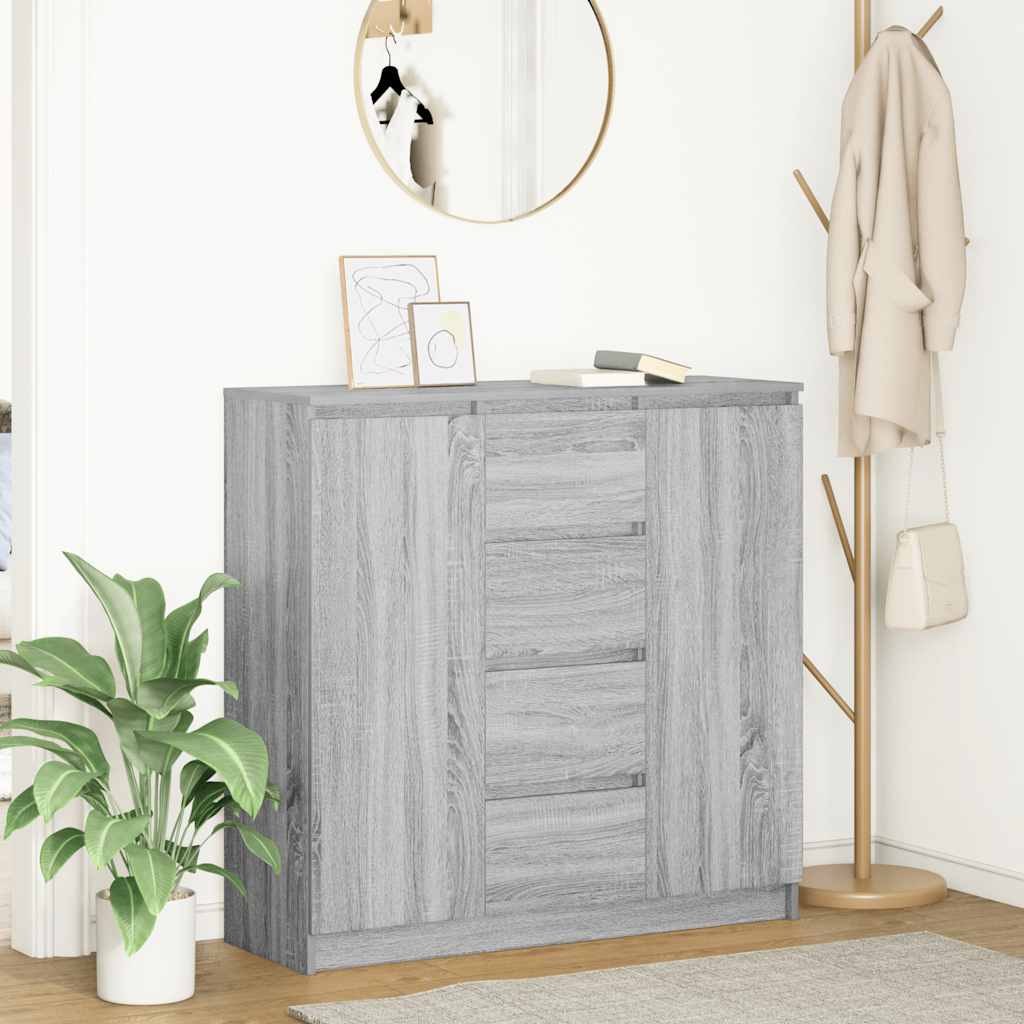Συρταριέρα με Συρτάρια Γκρι Sonoma 100,5x35x98,5 εκ. Επεξ. Ξύλο