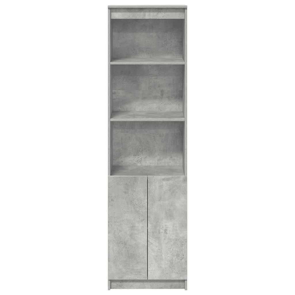 Ντουλάπι Γκρι Σκυροδέματος 50x35x180 εκ. από Επεξεργασμένο Ξύλο