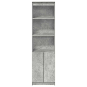 Ντουλάπι Γκρι Σκυροδέματος 50x35x180 εκ. από Επεξεργασμένο Ξύλο