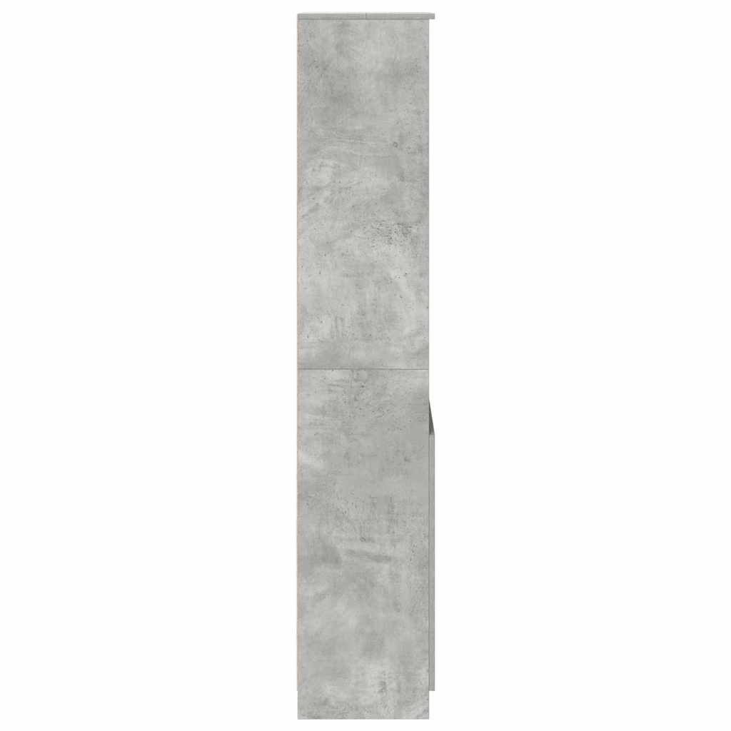 Ντουλάπι Γκρι Σκυροδέματος 50x35x180 εκ. από Επεξεργασμένο Ξύλο