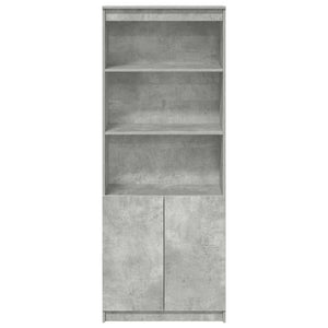 Ντουλάπι Γκρι Σκυροδέματος 70x35x180 εκ. από Επεξεργασμένο Ξύλο