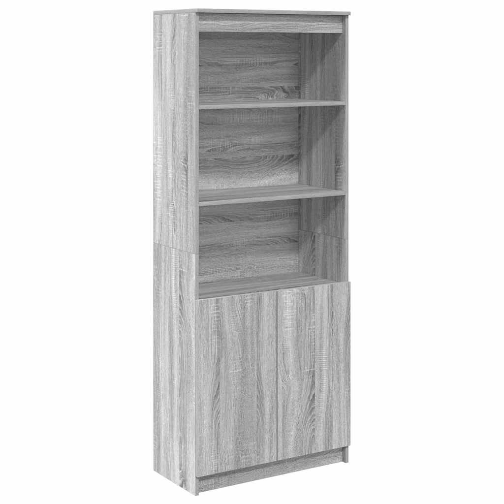 Ντουλάπι Γκρι Sonoma 70x35x180 εκ. από Επεξεργασμένο Ξύλο