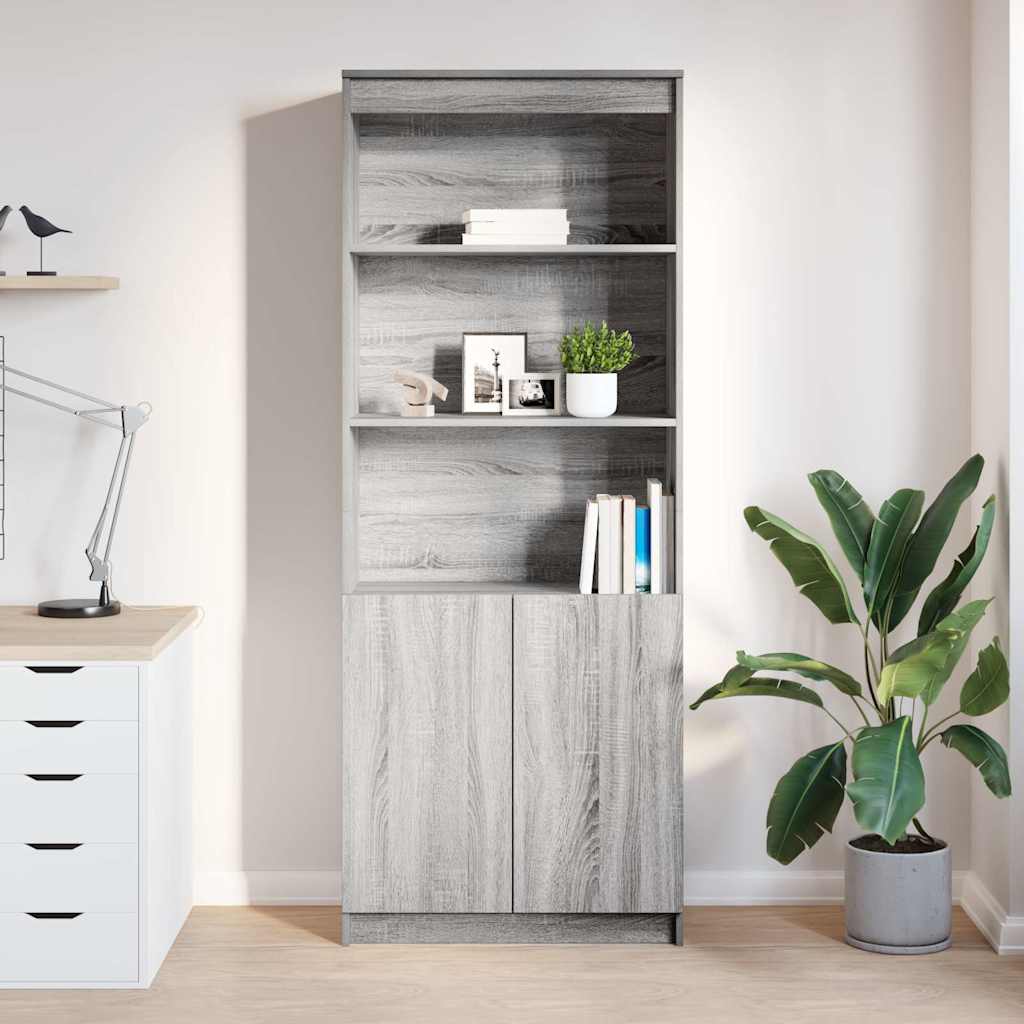 Ντουλάπι Γκρι Sonoma 70x35x180 εκ. από Επεξεργασμένο Ξύλο