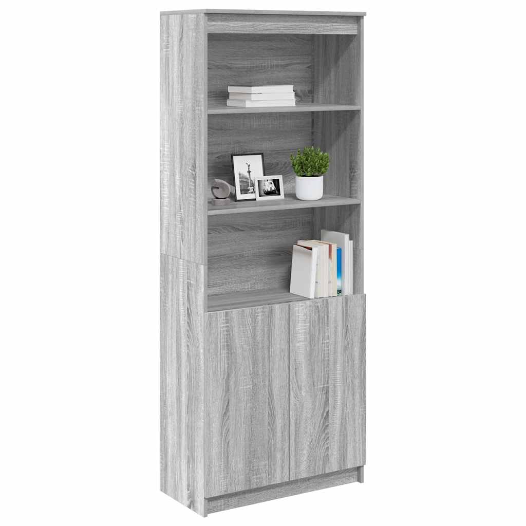 Ντουλάπι Γκρι Sonoma 70x35x180 εκ. από Επεξεργασμένο Ξύλο