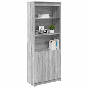 Ντουλάπι Γκρι Sonoma 70x35x180 εκ. από Επεξεργασμένο Ξύλο