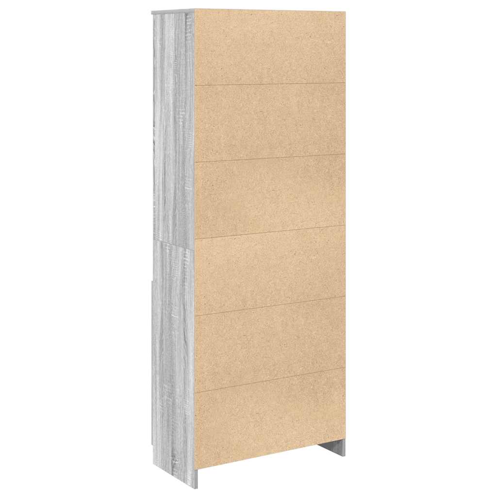 Ντουλάπι Γκρι Sonoma 70x35x180 εκ. από Επεξεργασμένο Ξύλο