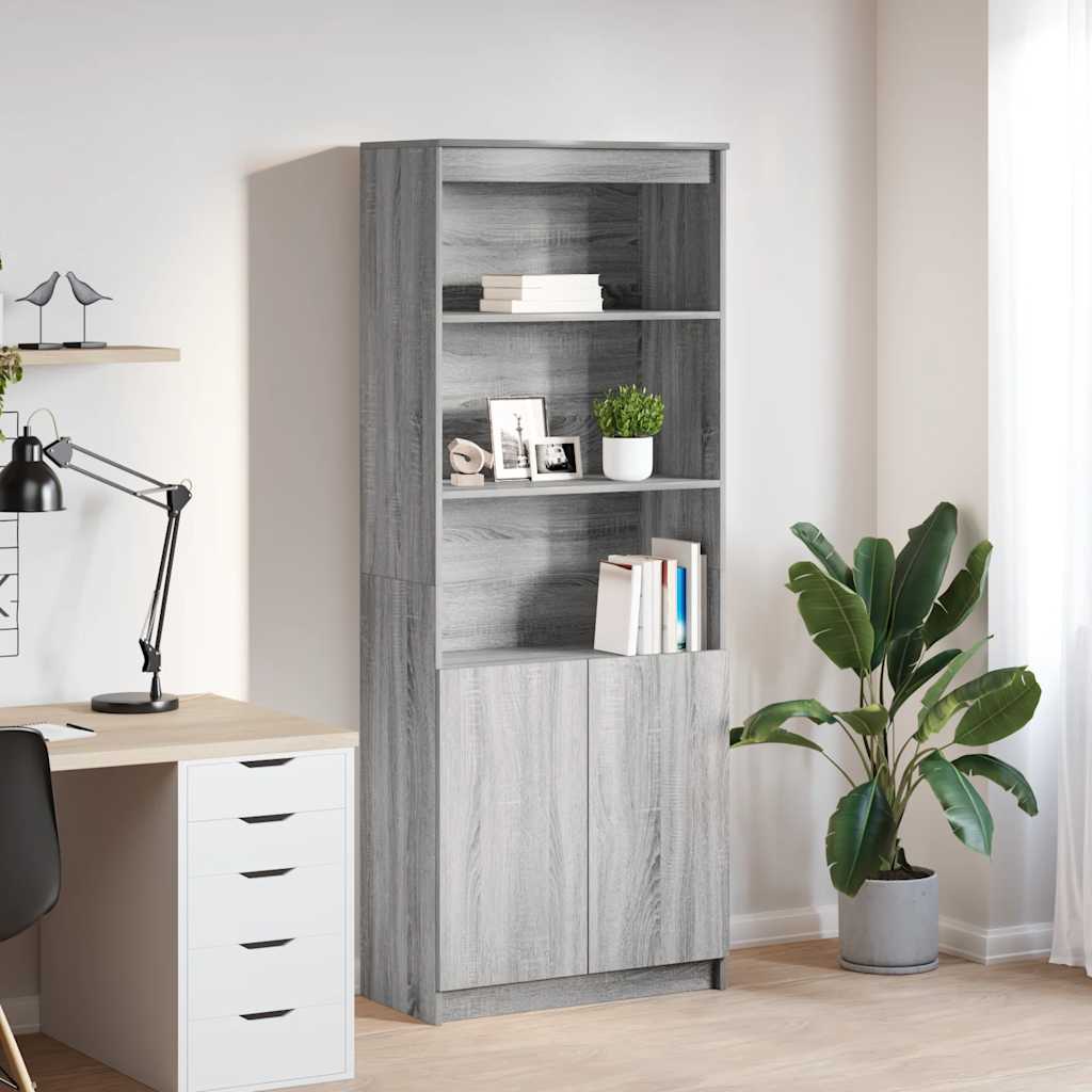 Ντουλάπι Γκρι Sonoma 70x35x180 εκ. από Επεξεργασμένο Ξύλο