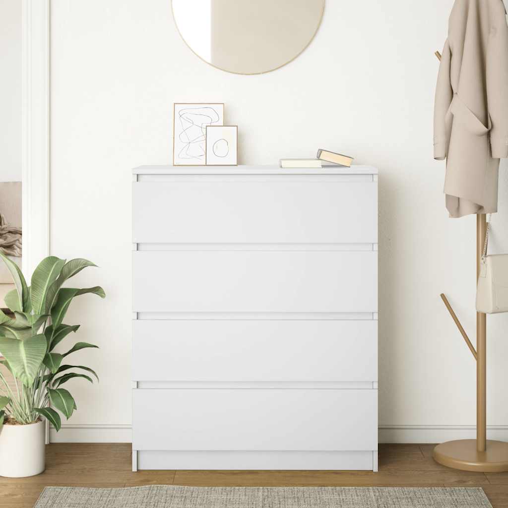 Sideboard Λευκό 80x35x99 cm Κατασκευασμένο ξύλο - Pakobazaar