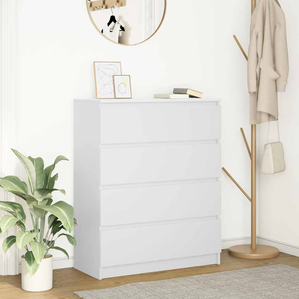 Sideboard Λευκό 80x35x99 cm Κατασκευασμένο ξύλο - Pakobazaar