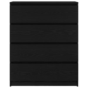 Sideboard Μαύρη βελανιδιά 80x35x99 cm Κατασκευασμένο ξύλο - Pakobazaar