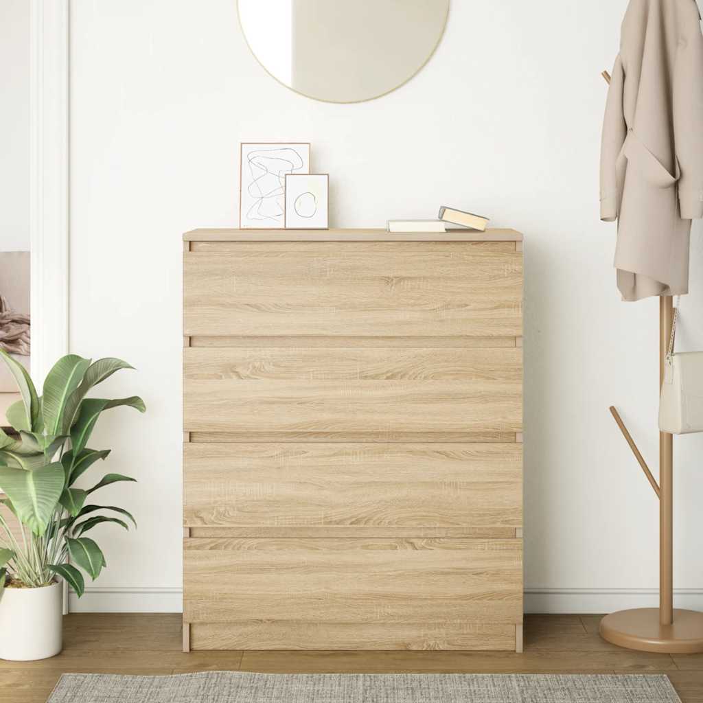 Sideboard Sonoma Oak 80x35x99 cm Κατασκευασμένο ξύλο