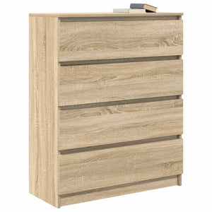 Sideboard Sonoma Oak 80x35x99 cm Κατασκευασμένο ξύλο