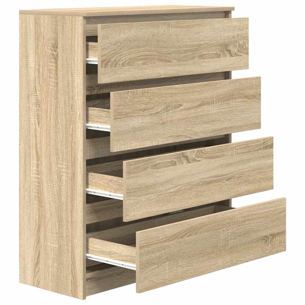 Sideboard Sonoma Oak 80x35x99 cm Κατασκευασμένο ξύλο