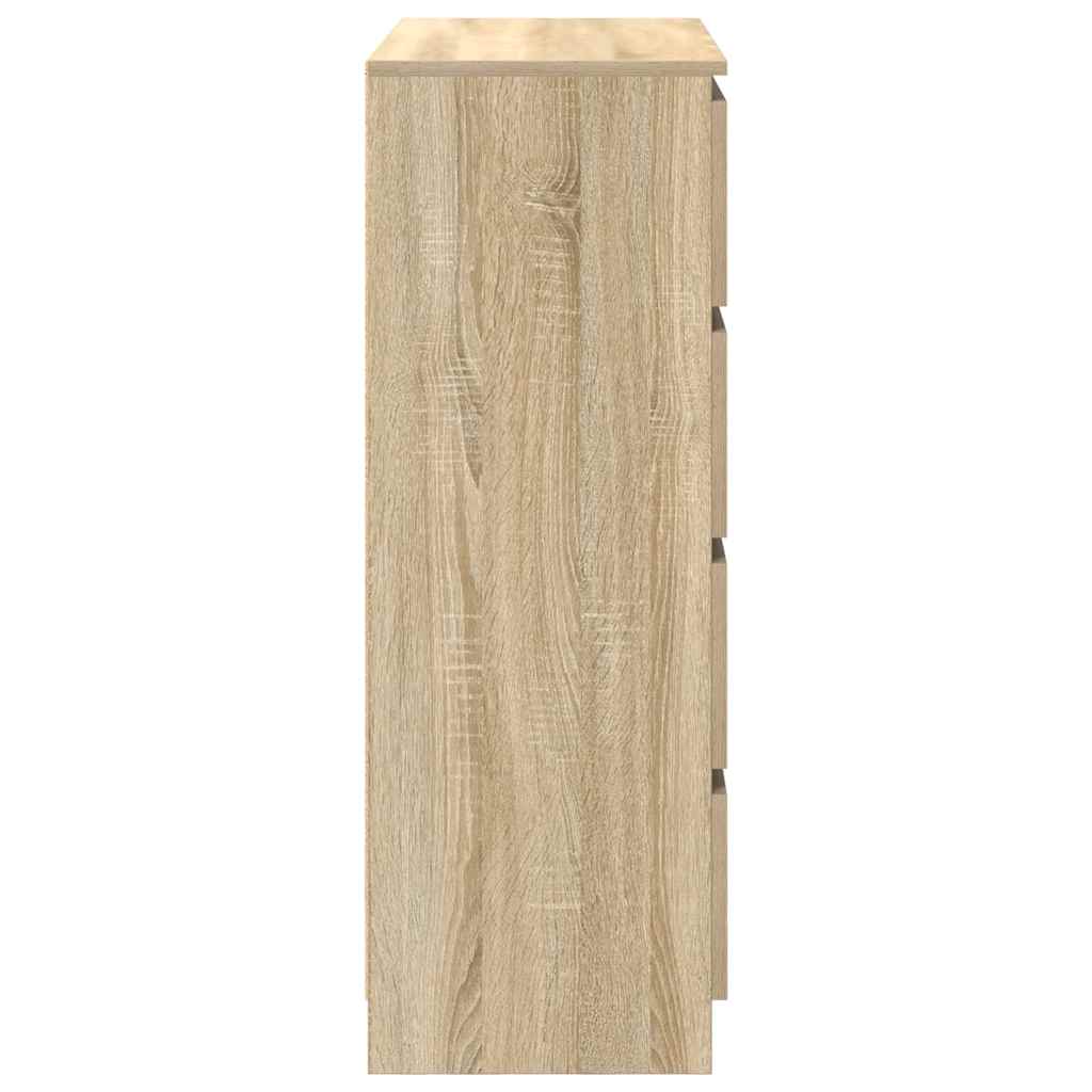 Sideboard Sonoma Oak 80x35x99 cm Κατασκευασμένο ξύλο