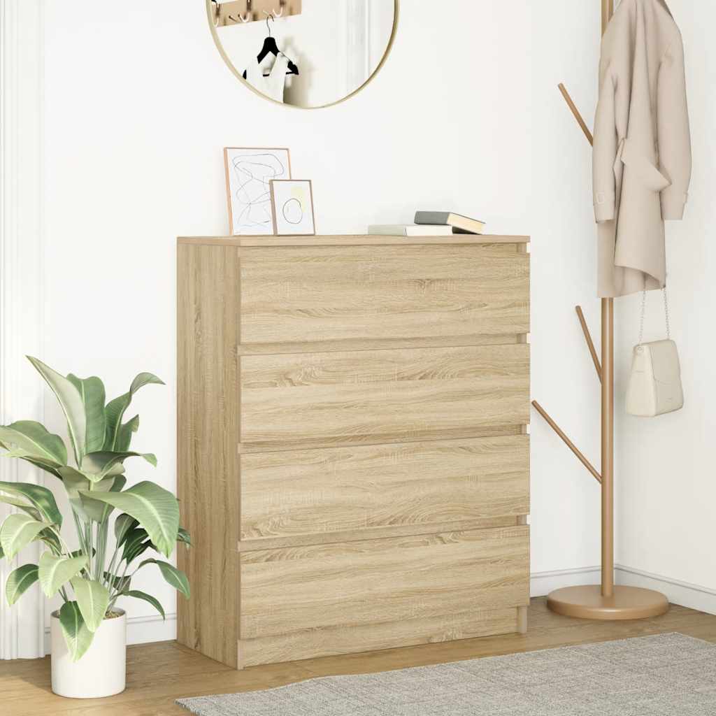 Sideboard Sonoma Oak 80x35x99 cm Κατασκευασμένο ξύλο