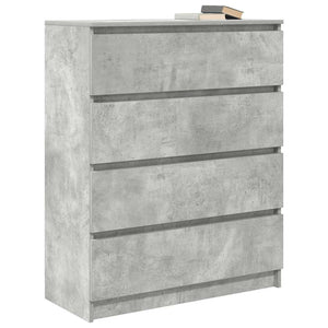 Sideboard Μπετόν Γκρι 80x35x99 cm Κατασκευασμένο ξύλο