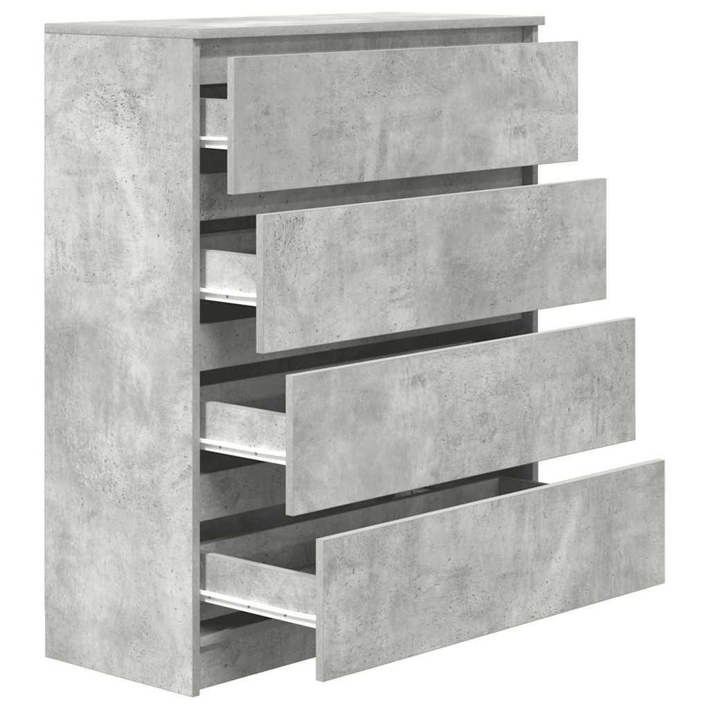Sideboard Μπετόν Γκρι 80x35x99 cm Κατασκευασμένο ξύλο